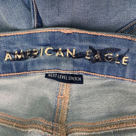 New American Eagle Womens Size 4 Next Level Stretch Skinny Bermuda Denim Shorts - Picture 5 of 7